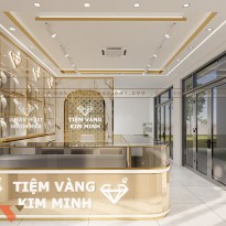 Thiết kế tiệm vàng Kim Minh LT thu hút ánh nhìn